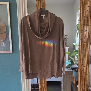 Joie Brown Cowl Neck Sweater